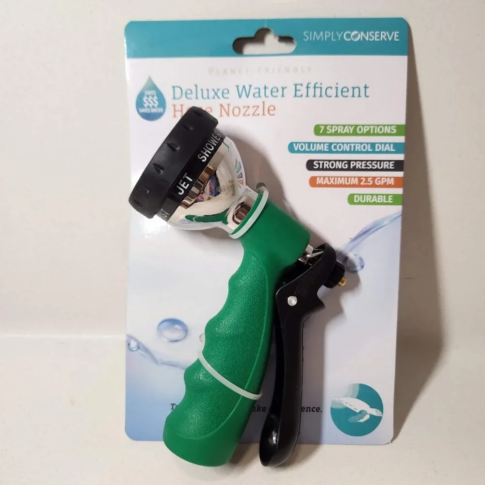 NEW Water Efficient Hose Nozzle garden supplies gardening Tools Simply Conserve